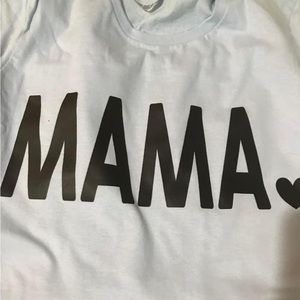 NWOT Mama t-shirt light blue